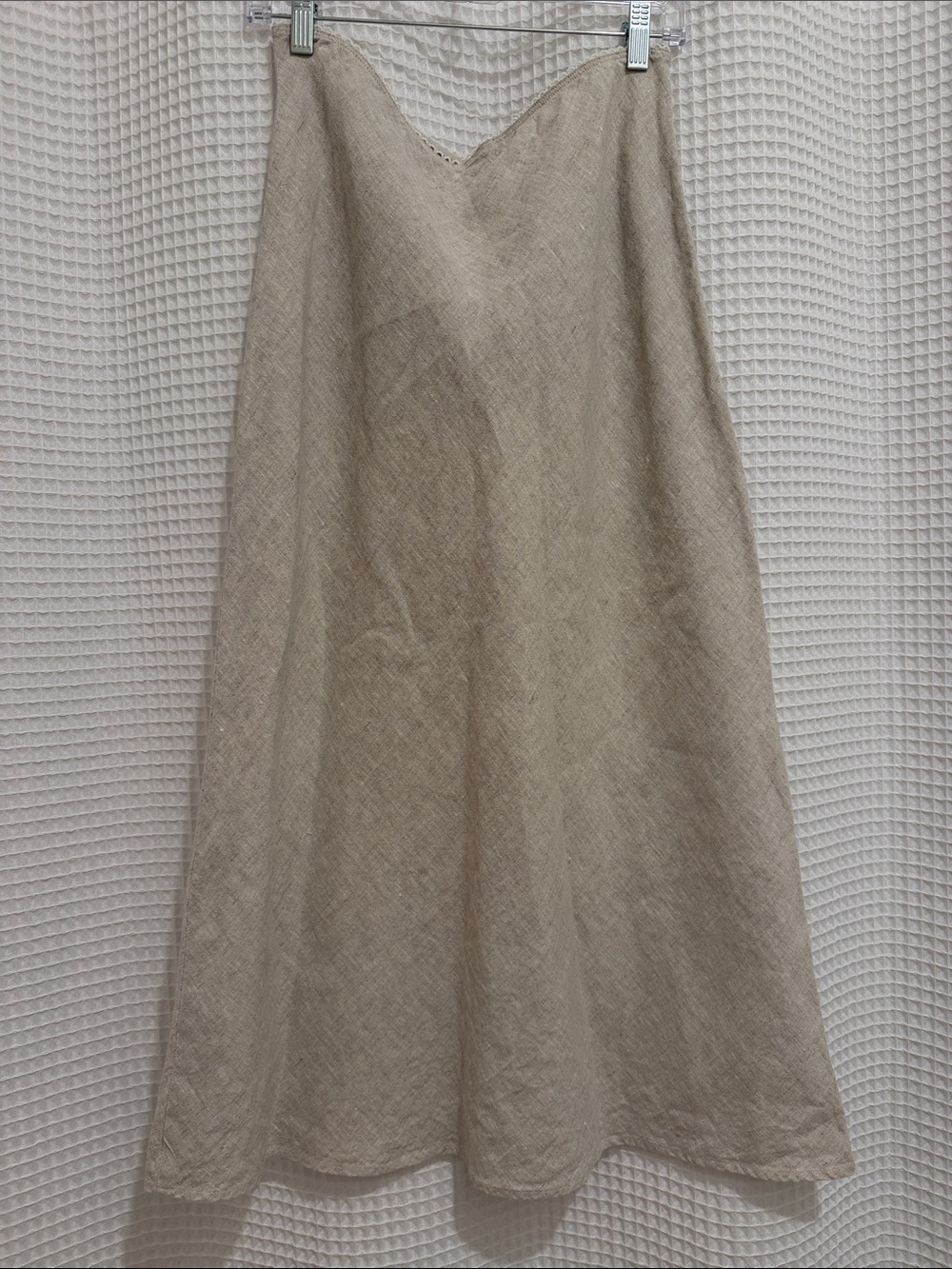 Reformation Neutral Linen A-Line Women's Skirt